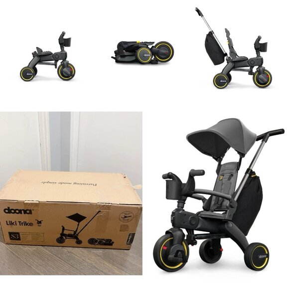 Doona Liki Trike S3 - Foldable Push Trike, Grey Hound - NEW - Picture 1 of 11